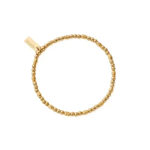 ChloBo All Jmj & Branded Fashion Jewellery | Yellow Gold Plated Dainty Sparkle Bead Bracelet