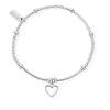 ChloBo All Jmj & Branded Fashion Jewellery | Sterling Silver Bead & Noodle Open Heart Bracelet