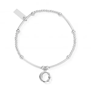 ChloBo All Jmj & Branded Fashion Jewellery | Sterling Silver Noodle & Bead Mini Moon & Stars Bracelet