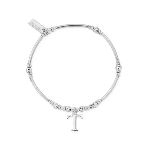 ChloBo All Jmj & Branded Fashion Jewellery | Sterling Silver Plated Iconic Initial 'T' Bracelet