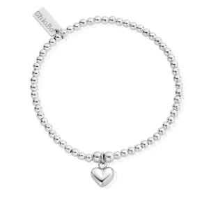 ChloBo All Jmj & Branded Fashion Jewellery | Sterling Silver Small Bead Cute Puffed Heart Charm Bracelet