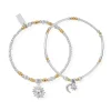ChloBo All Jmj & Branded Fashion Jewellery | Yellow Gold and Sterling Silver Dusk To Dawn Set Of 2 Bracelets