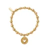 ChloBo All Jmj & Branded Fashion Jewellery | Yellow Gold Plate Small Ball Guiding Heart Bracelet
