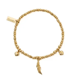 ChloBo All Jmj & Branded Fashion Jewellery | Yellow Gold Plated Love & Courage Bracelet
