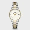 Cluse Ladies Cluse Watches | Minuit Date Steel and Yellow Two Tone Watch