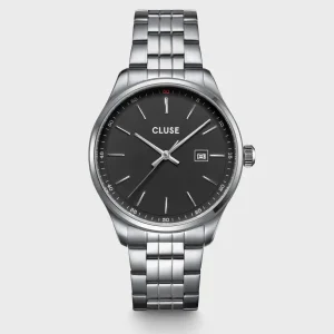 Cluse Mens Cluse Watches | 41mm Anthéor Beveled Matte Grey Stainless Steel Link Watch