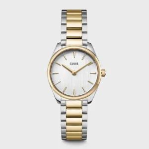 Cluse Ladies Cluse Watches | 25mm Féroce Mini Yellow Gold & Silver Toned Link Watch