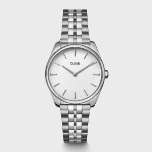 Cluse Ladies Cluse Watches | 31.5mm Féroce Silver Dial Stainless Steel Link Watch