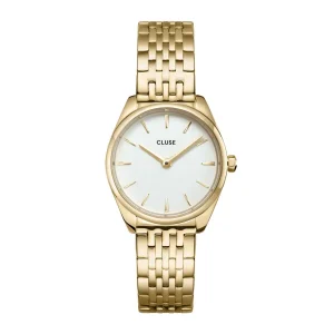Cluse Ladies Cluse Watches | 25mm Féroce White Dial Gold Toned Link Watch