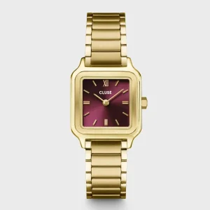 Cluse Ladies Cluse Watches | 24mm Gracieuse Petite Gold and Burgundy Toned Bracelet Watch