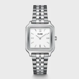 Cluse Ladies Cluse Watches | 28mm Gracieuse White Dial Stainless Steel Link Bracelet Watch