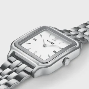 Cluse Ladies Cluse Watches | 28mm Gracieuse White Dial Stainless Steel Link Bracelet Watch