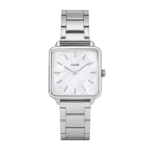 Cluse Ladies Cluse Watches | 28.5mm La Tétragone Mother of Pearl Dial Stainless Steel link Watch
