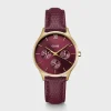 Cluse Ladies Cluse Watches | 34mm Minuit Multifunction Dark Cherry Leather Watch