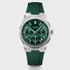 Cluse Mens Cluse Watches | 40mm Vigoureux Green & Silver Chrono Silicone Strap Watch