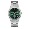 Cluse Mens Cluse Watches | 40mm Vigoureux Green Chronograph Stainless Steel Link Watch