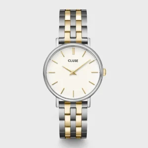 Cluse Ladies Cluse Watches | Pavane Petite Stainless Steel & Yellow Gold Two Tone Watch