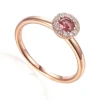Jack Murphy Jewellers Jmj Birthstone Jewellery | All Jmj & Branded Fashion Jewellery | 9ct Rose Gold October Birthstone Pink Tourmaline & Diamond Halo Ring