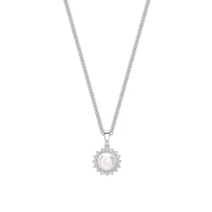 Jack Murphy Jewellers Jmj Diamond Set Jewellery | Jmj Gold Jewellery | 18ct White Gold Akoya Pearl Pendant & Diamond Necklace, 0.42ct