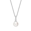 Jack Murphy Jewellers Jmj Diamond Set Jewellery | Jmj Gold Jewellery | 18ct White Gold Akoya Pearl Pendant Necklace, 0.20ct