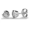 Jack Murphy Jewellers Jmj Diamond Set Jewellery | Jmj Gold Jewellery | 9ct White Gold Bezel Set 0.10ct Diamond Earrings