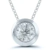 Jack Murphy Jewellers Jmj Diamond Set Jewellery | Jmj Gold Jewellery | 9ct White Gold Bezel Set 0.20ct Diamond Necklace