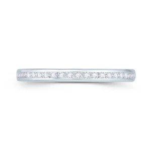 Jack Murphy Jewellers White Gold Wedding & Eternity Rings | 18ct White Gold Brilliant Round Channel Set 2mm Diamond Ring 0.10ct