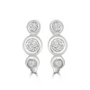 Jack Murphy Jewellers Jmj Gold Jewellery | 9ct White Gold Bubble Rub Over Diamond Semi-Hoop Earrings