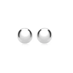 Jack Murphy Jewellers Childrens Jewellery | Jmj Gold Jewellery | 9ct White Gold Classic 4mm Ball Earrings