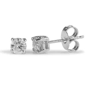 Jack Murphy Jewellers Jmj Diamond Set Jewellery | Jmj Gold Jewellery | 9ct White Gold Claw Set 0.20ct Diamond Earrings