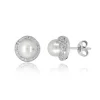 Jack Murphy Jewellers Jmj Diamond Set Jewellery | Jmj Gold Jewellery | 9ct White Gold Diamond & Pearl Stud Earrings 0.21ct