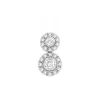 Jack Murphy Jewellers Jmj Gold Jewellery | 9ct White Gold Diamond Cluster Slider Drop Pendant Necklace, 0.25ct