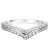 Jack Murphy Jewellers White Gold Wedding & Eternity Rings | 18ct White Gold Double Row Wishbone Diamond Ring, 0.36ct