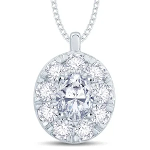 Jack Murphy Jewellers Bridal Jewellery | Jmj Diamond Set Jewellery | 18ct White Gold Halo Diamond Necklace, 0.40ct