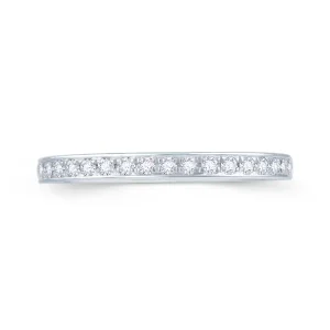 Jack Murphy Jewellers White Gold Wedding & Eternity Rings | 18ct White Gold Inlayed Brilliant Round Diamonds 2.5mm Diamond Ring 0.30ct