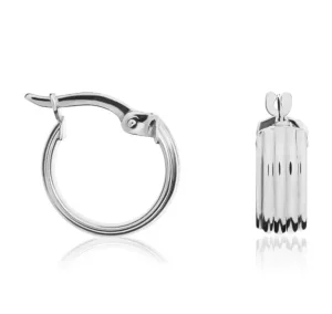 Jack Murphy Jewellers Jmj Gold Jewellery | 9ct White Gold Ribbed Hoop Earrings