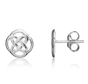 Jack Murphy Jewellers Jmj Gold Jewellery | 9ct White Gold Round Celtic Stud Earrings