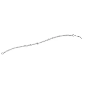 Jack Murphy Jewellers Bridal Jewellery | Jmj Gold Jewellery | 18ct White Gold Rub Over Diamond Tennis Bracelet 0.85ct
