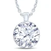 Jack Murphy Jewellers Bridal Jewellery | Jmj Diamond Set Jewellery | 18ct White Gold Solitaire Round Diamond Pendant Necklace, 0.30ct
