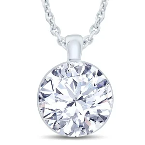 Jack Murphy Jewellers Bridal Jewellery | Jmj Diamond Set Jewellery | 18ct White Gold Solitaire Round Diamond Pendant Necklace, 0.30ct