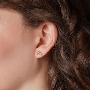 Jack Murphy Jewellers Childrens Jewellery | Jmj Gold Jewellery | 9ct Yellow & White Gold Clustered Star Earrings