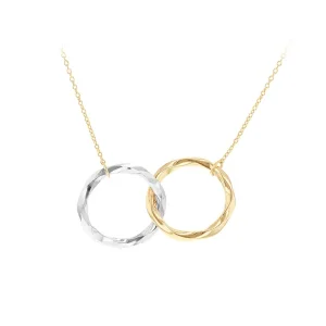 Jack Murphy Jewellers All Jmj & Branded Fashion Jewellery | Jmj Gold Jewellery | 9ct Yellow & White Gold Interlocked Circle Necklace
