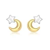 Jack Murphy Jewellers Childrens Jewellery | Jmj Gold Jewellery | 9ct Yellow & White Gold Moon & Star Earrings