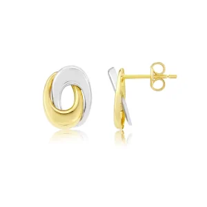 Jack Murphy Jewellers Jmj Gold Jewellery | 9ct Yellow & White Gold Swirl Stud Earrings
