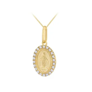 Jack Murphy Jewellers Childrens Jewellery | Jmj Gold Jewellery | 9ct Yellow Gold & CZ Miraculous Medal & Chain