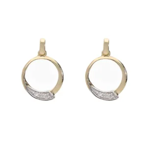Jack Murphy Jewellers Jmj Diamond Set Jewellery | Jmj Gold Jewellery | 9ct Yellow Gold & Diamond Open Ring Stud Earrings