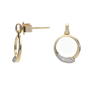Jack Murphy Jewellers Jmj Diamond Set Jewellery | Jmj Gold Jewellery | 9ct Yellow Gold & Diamond Open Ring Stud Earrings