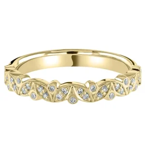 Jack Murphy Jewellers Yellow Gold Wedding & Eternity Rings | 18ct Yellow Gold 50% Spread Marquise & Round Fancy Cut Diamond Ring 0.14ct