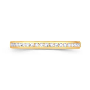 Jack Murphy Jewellers Yellow Gold Wedding & Eternity Rings | 18ct Yellow Gold Brilliant Round Channel Set 2mm Diamond Ring 0.10ct