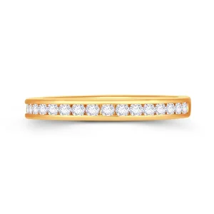 Jack Murphy Jewellers Yellow Gold Wedding & Eternity Rings | 18ct Yellow Gold Brilliant Round Channel Set 2.5mm Diamond Ring 0.25ct